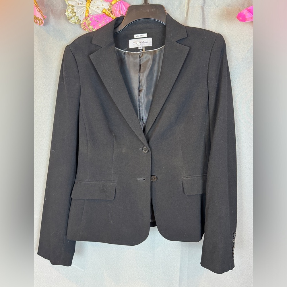 ✨Host Pick✨Calvin Klein Black Two Button Suit Jacket- Sz 8